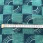Preview: Indigo Hand Block Print aus Indien - TURQUOISE GEOMETRIC SLUB COTTON